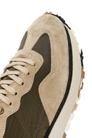 Men's Mink Lace-up Leather Sneaker | Derimod Men's Mink Lace-up Leather Sneaker | Derimod