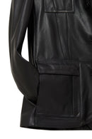 Kane Men's Black Buttoned Blazer Leather Jacket | Derimod Kane Men's Black Buttoned Blazer Leather Jacket | Derimod