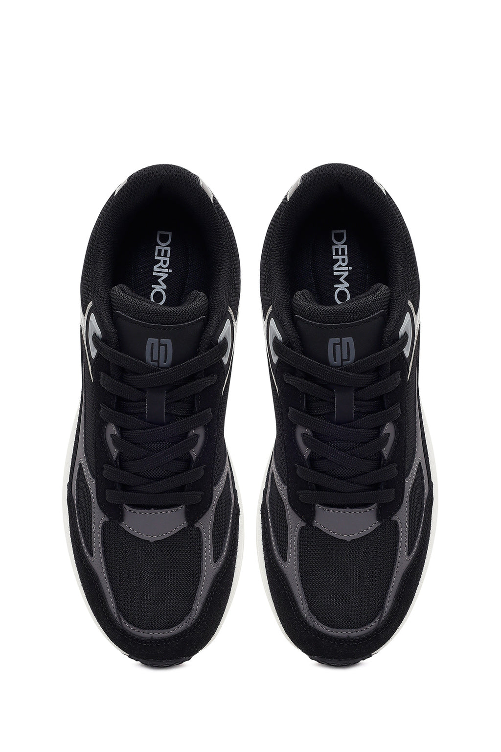 Erkek Siyah Kalın Tabanlı Bağcıklı Sneaker