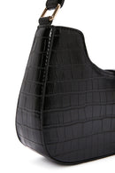 Women's Black Long Strap Crocodile Patterned Shoulder Bag | Derimod Women's Black Long Strap Crocodile Patterned Shoulder Bag | Derimod