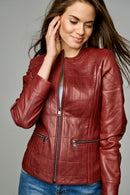 Sarah Women's Leather Jacket | Derimod Sarah Women's Leather Jacket | Derimod