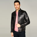 Derek Men's Leather Jacket | Derimod Derek Men's Leather Jacket | Derimod