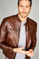 SANDRO MEN'S LEATHER JACKET | Derimod SANDRO MEN'S LEATHER JACKET | Derimod