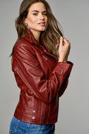 Fame Women's Leather Jacket | Derimod Fame Women's Leather Jacket | Derimod