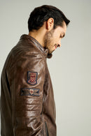Off Limits Men's Leather Jacket | Derimod Off Limits Men's Leather Jacket | Derimod
