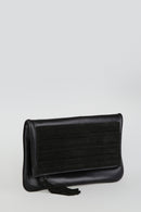 Women's Black Leather Clutch | Derimod Women's Black Leather Clutch | Derimod