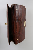 Croco Tan Women's Leather Bag | Derimod Croco Tan Women's Leather Bag | Derimod