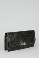 Croco Green Women's Leather Bag | Derimod Croco Green Women's Leather Bag | Derimod