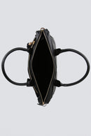 Women's Black Synthetic Leather Shoulder Bag | Derimod Women's Black Synthetic Leather Shoulder Bag | Derimod