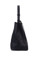 Women's Black Synthetic Leather Shoulder Bag | Derimod Women's Black Synthetic Leather Shoulder Bag | Derimod