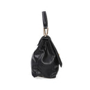 Women's Black Synthetic Leather Shoulder Bag | Derimod Women's Black Synthetic Leather Shoulder Bag | Derimod
