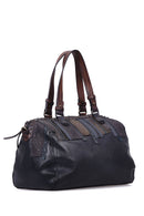 Women's Black Synthetic Leather Shoulder Bag | Derimod Women's Black Synthetic Leather Shoulder Bag | Derimod