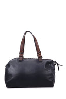 Women's Black Synthetic Leather Shoulder Bag | Derimod Women's Black Synthetic Leather Shoulder Bag | Derimod