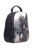 Women's Black Synthetic Leather Backpack | Derimod Women's Black Synthetic Leather Backpack | Derimod