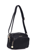 Women's Black Synthetic Leather Crossbody Bag | Derimod Women's Black Synthetic Leather Crossbody Bag | Derimod