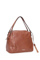 Women's Tan Synthetic Leather Shoulder Bag | Derimod Women's Tan Synthetic Leather Shoulder Bag | Derimod