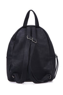 Women's Black Synthetic Leather Backpack | Derimod Women's Black Synthetic Leather Backpack | Derimod