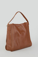 Tan Women's Leather Shoulder Bag | Derimod Tan Women's Leather Shoulder Bag | Derimod