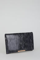 Navy Blue Patent Leather Women's Portfolio | Derimod Navy Blue Patent Leather Women's Portfolio | Derimod