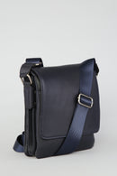 Men's Navy Blue Leather Bag | Derimod Men's Navy Blue Leather Bag | Derimod