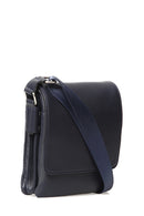 Men's Navy Blue Leather Bag | Derimod Men's Navy Blue Leather Bag | Derimod