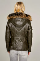 Nora Women's Leather Jacket | Derimod Nora Women's Leather Jacket | Derimod