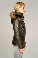Nora Women's Leather Jacket | Derimod Nora Women's Leather Jacket | Derimod