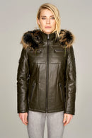 Nora Women's Leather Jacket | Derimod Nora Women's Leather Jacket | Derimod