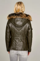 Nora Women's Leather Jacket | Derimod Nora Women's Leather Jacket | Derimod