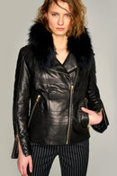 Anita Women's Leather Jacket | Derimod Anita Women's Leather Jacket | Derimod