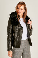 Anita Women's Leather Jacket | Derimod Anita Women's Leather Jacket | Derimod