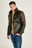 Bern Men's Leather Jacket | Derimod Bern Men's Leather Jacket | Derimod
