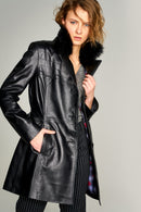 Sandra Women's Leather Jacket | Derimod Sandra Women's Leather Jacket | Derimod