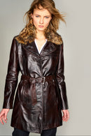 Sandra Women's Leather Jacket | Derimod Sandra Women's Leather Jacket | Derimod