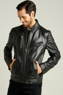 Bono Men's Leather Jacket | Derimod Bono Men's Leather Jacket | Derimod