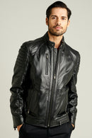 Bono Men's Leather Jacket | Derimod Bono Men's Leather Jacket | Derimod