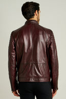 Bono Men's Leather Jacket | Derimod Bono Men's Leather Jacket | Derimod