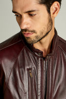 Bono Men's Leather Jacket | Derimod Bono Men's Leather Jacket | Derimod