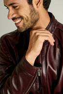 Bono Men's Leather Jacket | Derimod Bono Men's Leather Jacket | Derimod