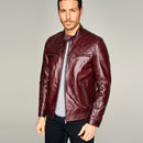 Adrian Men's Claret Red Coat | Derimod Adrian Men's Claret Red Coat | Derimod