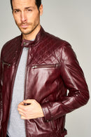 Adrian Men's Claret Red Coat | Derimod Adrian Men's Claret Red Coat | Derimod