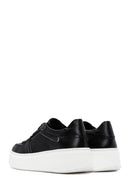 Women's Black Leather Thick Soled Sneaker | Derimod Women's Black Leather Thick Soled Sneaker | Derimod