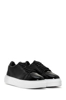 Kadın Siyah Rugan Kalın Tabanlı Sneaker | Derimod Kadın Siyah Rugan Kalın Tabanlı Sneaker | Derimod