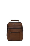 Male Taba Long Strap Leather Handbag | Derimod Male Taba Long Strap Leather Handbag | Derimod