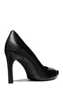 Geox Women's Black Faviola Leather Thin Heeled Shoes | Derimod Geox Women's Black Faviola Leather Thin Heeled Shoes | Derimod