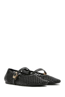 Women's Black Buckled Jelly Ballerinas | Derimod Women's Black Buckled Jelly Ballerinas | Derimod