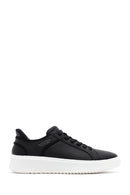 Skechers Men's Black Court Break Lace-Up Chunky Sole Leather Sneakers | Derimod Skechers Men's Black Court Break Lace-Up Chunky Sole Leather Sneakers | Derimod