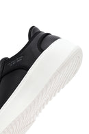 Skechers Men's Black Court Break Lace-Up Chunky Sole Leather Sneakers | Derimod Skechers Men's Black Court Break Lace-Up Chunky Sole Leather Sneakers | Derimod
