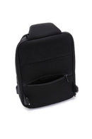 D-Pack Men's Black Technological Fabric Crossbody Bag | Derimod D-Pack Men's Black Technological Fabric Crossbody Bag | Derimod