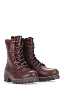 Lace-Up Women's Leather Boots | Derimod Lace-Up Women's Leather Boots | Derimod